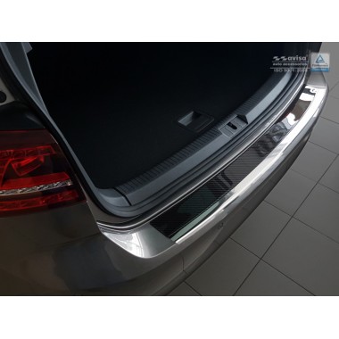 Накладка на задний бампер карбон (Avisa, 2/44067) Volkswagen Golf 7 (2012-) бренд – Avisa главное фото